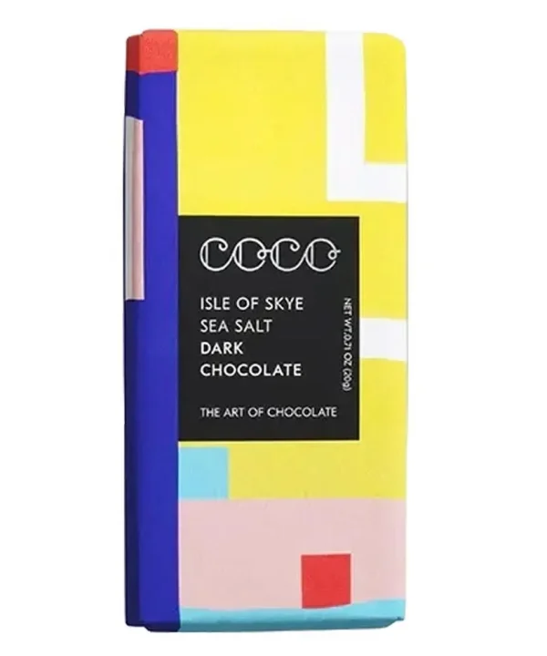 COCO Chocolatier 'Isle of Skye Sea Salt' Dark Chocolate Mini Bar (20G | 40%)